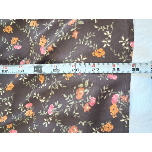 Pleione Womens Small Blouse 3/4 Sleeve Multi-color Floral Round Neck Polyester - Picture 12 of 14